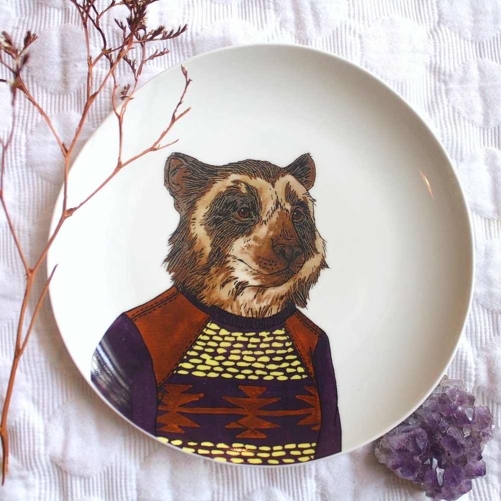 West Elm Rachel Kozlowski Bear Plate